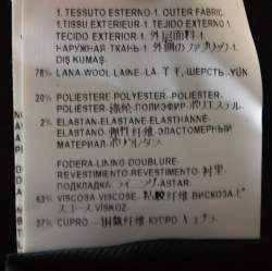 Pre Owned Versace Monochrome Jacquard Wool Double Breasted Coat M