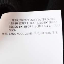 مملوكة مسبقًا Versace Black Wool Sleeve Button Detail Sweater Dress M