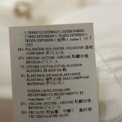 Pre Owned Versace Collection Off White Pleat Detail Blazer M
