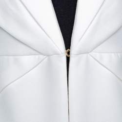 Pre Owned Versace Collection Off White Pleat Detail Blazer M