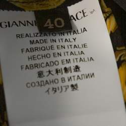 مملوكة مسبقًا Versace Black Medusa Gold Chain Print Silk Shirt S