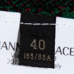 Pre Owned Versace Green Wool Tartan Pattern Sleeveless Sweater Vest S