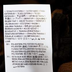 Pre Owned Versace Brown Camouflage Fil Coupé One-Shoulder Dress S