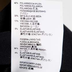 Pre Owned توب فيرساتشي تنورة فوقية تريكو مرن قصات خليط قماش أسود مقاس صغير (سمول)