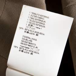 Pre Owned Versace Gold Foil Print Silk Sleeveless Sheath Dress M