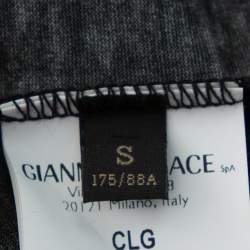 Pre Owned Versace Black Baroque Printed Cotton Crewneck T -Shirt S