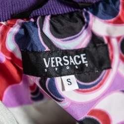 Pre Owned Versace Sport Multicolor Synthetic Quilted Bomber Jacket S