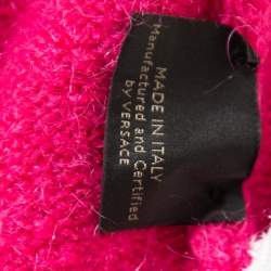 Versace Pink Mohair High Neck Sleeveless Tank Top M