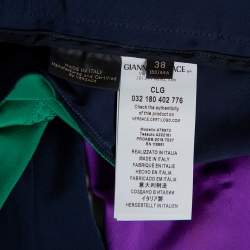 Versace Color Block Knit Zip Front Leggings S