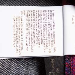 Pre Owned قميص فيرساتشي مزين ياقة مرصعة روكستد قصات صوف مربعات متعدد الألوان و دنيم أسود مقاس وسط (ميديوم)