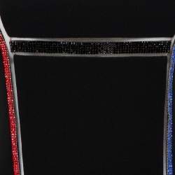 Pre Owned فستان فيرساتشي كريب أسود مزخرف أحجار مقاس صغير (سمول)