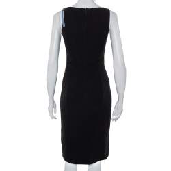 Pre Owned فستان فيرساتشي كريب أسود مزخرف أحجار مقاس صغير (سمول)