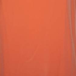 Pre Owned Versace Peach Pink Silk Embellished Neck Detail Sleeveless Shift Dress L