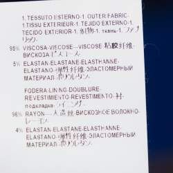 Pre Owned بنطلون فيرساتشي تفاصيل زر شعار طية كريب أسود مقاس كبير