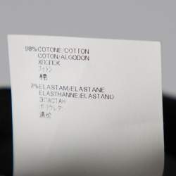 Pre Owned Versace Black Cotton Gold Ankle Detail Formal Trousers L 