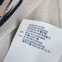 Pre Owned Versace Multicolored Greca Print Silk Knit Tank Top L