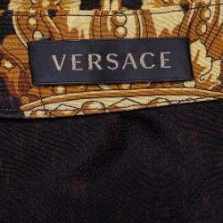 مملوكة مسبقًا Versace Multicolor Baroque Printed Silk Button Front Shirt L