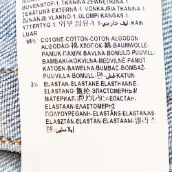 Pre Owned جاكيت فيرساتشي كولكشن دينم أزرق وخامة صناعية مطبوعة مقاس متوسط - ميديوم