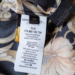 Pre Owned Versace Multicolor Baroque Printed Silk Button Front Shirt S