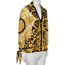Pre Owned Versace Multicolor Baroque Printed Silk Button Front Shirt S