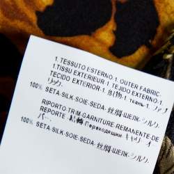 مملوكة مسبقًا Versace Multicolored Printed Silk Cut Out Sleeve Detail Blouse L