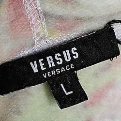 Versus Versace Multicolor Lion Parker Printed Cotton Fleece Hooded Sweatshirt L