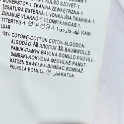 Pre Owned Versace White Logo Embellished Cotton Short Sleeve T-Shirt M