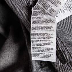 مملوكة مسبقًا Versace Charcoal Grey Denim Rockstud Detail Button Front Jacket M