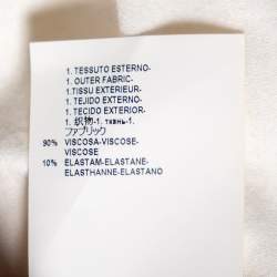 Pre Owned Versace Off-White Embellished Jersey Long Sleeve T-Shirt M