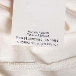 Pre Owned Versace Off-White Embellished Jersey Long Sleeve T-Shirt M