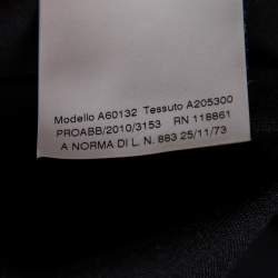 Pre Owned فستان فيرساتشي كم واحد غير متماثل تفاصيل فتحة تريكو سترتش أسود مقاس متوسط