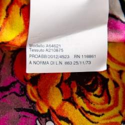 Pre Owned Versace Multicolored Printed Silk Sleeveless Top M