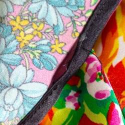 Pre Owned Versace Multicolored Printed Silk Sleeveless Top M