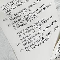 Pre Owned فستان فيرساتشي ضيق كريب مطبوع باروك أزرق مقاس متوسط