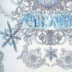 Pre Owned فستان فيرساتشي ضيق كريب مطبوع باروك أزرق مقاس متوسط