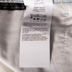 Pre Owned Versace Blue Logo Printed Denim Jeans S