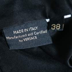 Pre Owned Versace Black Jersey Chain Strap Detailed Top S