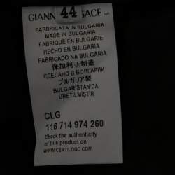 Pre Owned Versace Black Printed Cotton High Waisted Shorts M