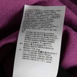 Pre Owned Versace Purple Knit Greca Detailed Long Sleeve Sweater XL