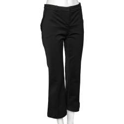 Versace Black Knit Straight Leg Trousers M