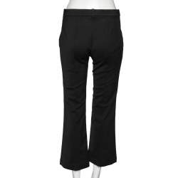 Versace Black Knit Straight Leg Trousers M