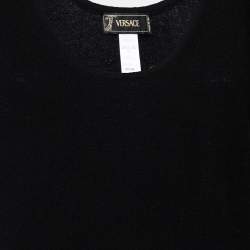 Pre Owned Versace Black Cashmere Sleeveless Tank Top S