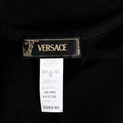 Pre Owned Versace Black Cashmere Sleeveless Tank Top S