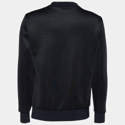 Pre Owned Versace Black Knit Medusa Embellished Sweatshirt S
