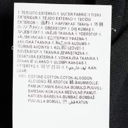 Pre Owned تي شيرت فيرساتشي تريبوت جيرسيه أسود مطبوع شعار الماركة ميتاليك مقاس متوسط (ميديوم)