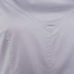 Pre Owned Versus Versace Pale Lilac Cotton Pleated Dress S