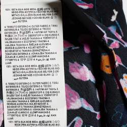 Pre Owned Versace Black & Pink Silk Floral Print Patched Blouse M