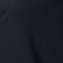 Pre Owned Versace Black Crepe Power Shoulder Mini Dress M