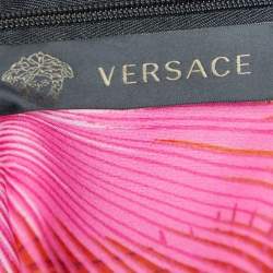 Pre Owned Versace Black Crepe Power Shoulder Mini Dress M