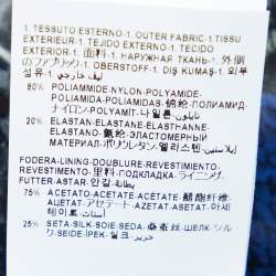 Pre Owned Versace Grey Snakeskin Print Coated Knit Leggings S